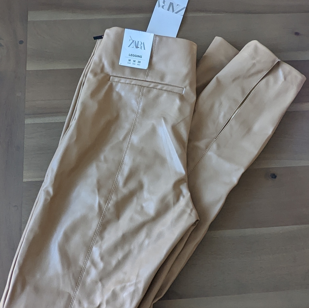 Zara Faux Leather Leggings